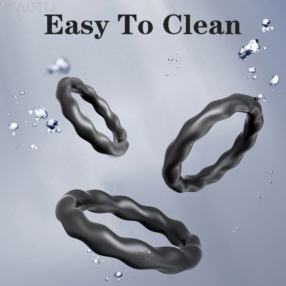 Silicone Cock Ring Set (3 Sizes) – alternative view 5