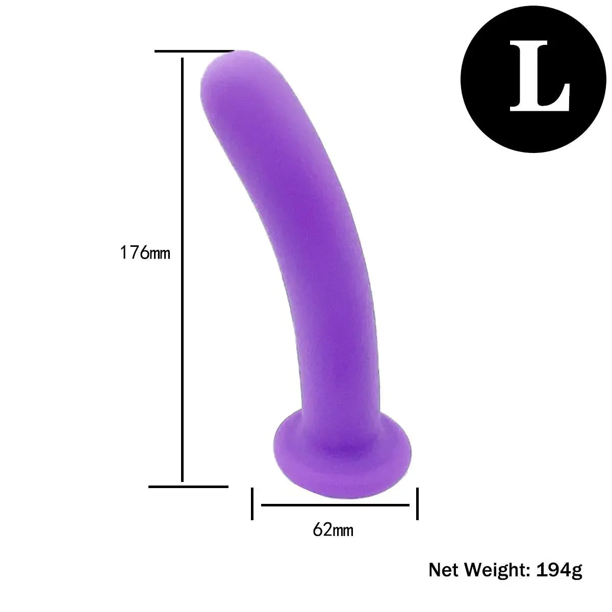 Curved Silicone Strap-On Dildo – alternative view 6