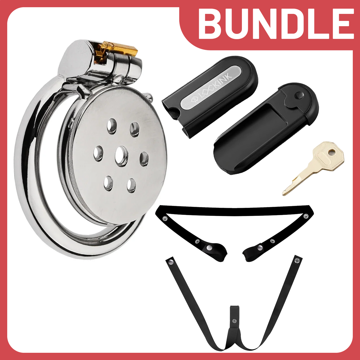 Chastity Starter Bundle — Aegis Cage, Harness & Smart Lock Box