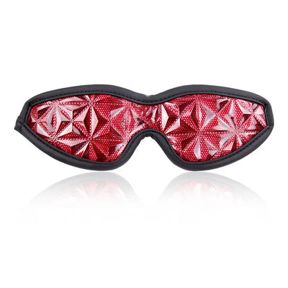 Faux Leather Blindfold in red, front view