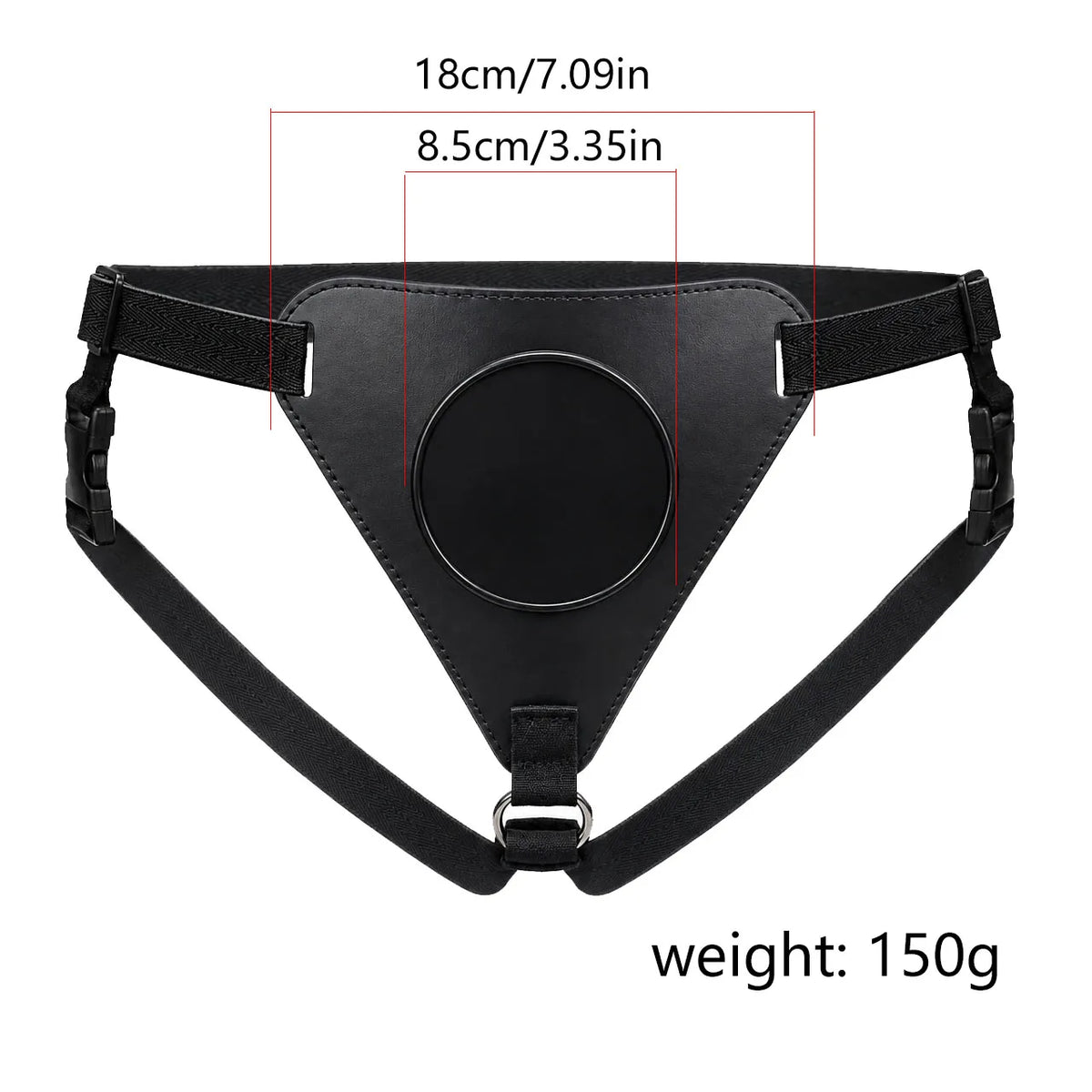 Suction Cup Strap-On Harness – Black Brief