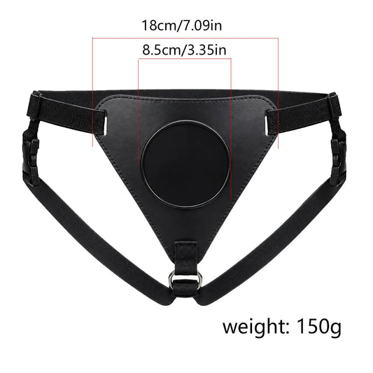 Suction Cup Strap-On Harness – Black Brief