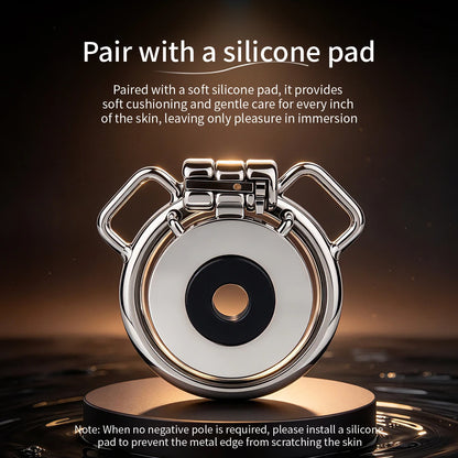 Mirror Steel Flat Chastity Cage