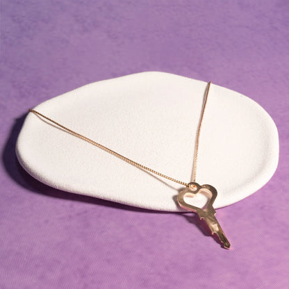 Universal Chastity Key Love Heart Necklace
