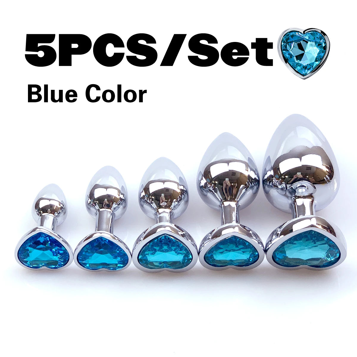 Heart Shape Butt Plug Set (5 Sizes)