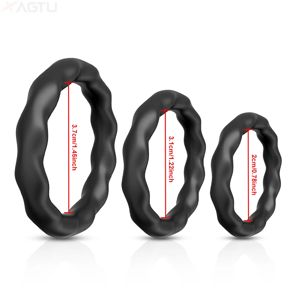 Silicone Cock Ring Set (3 Sizes)