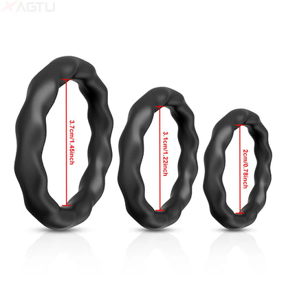 Silicone Cock Ring Set (3 Sizes)