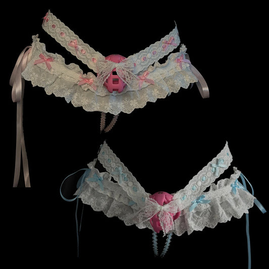 Pink Lace Harness Strap for Chastity Cage – alternative view 2