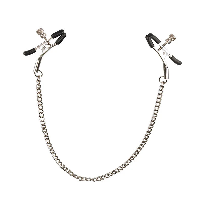 Nipple Clamps with Chain in black