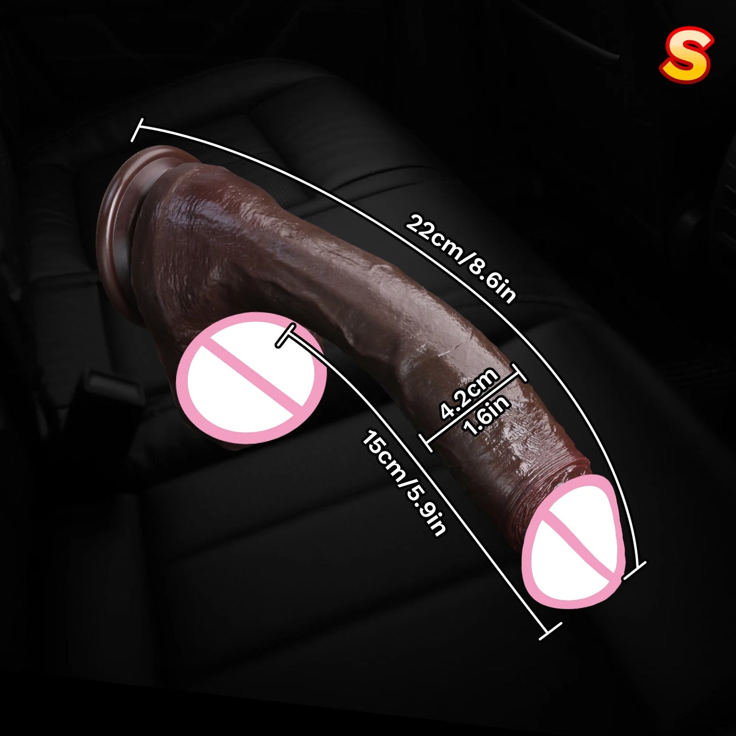 Realistic Silicone Suction Cup Dildo