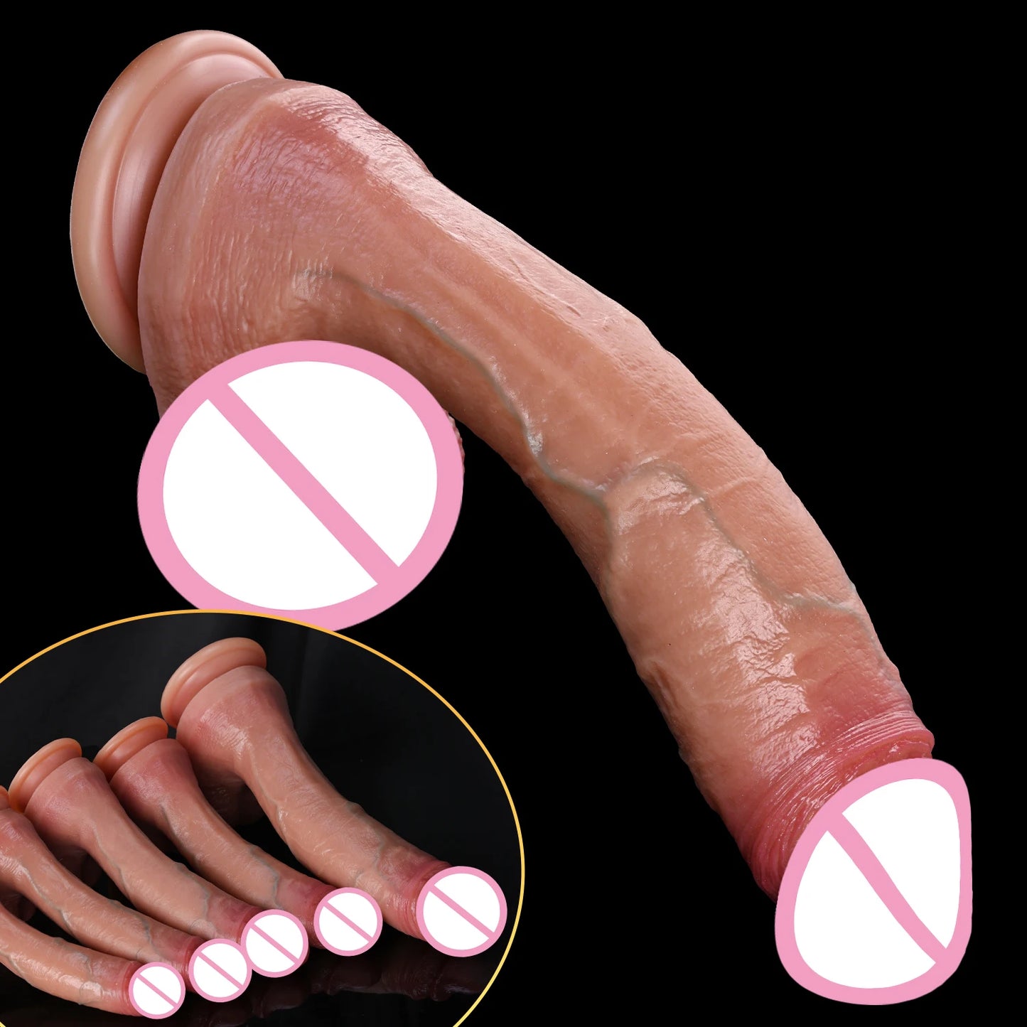 Realistic Silicone Suction Cup Dildo