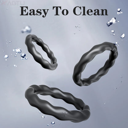 Silicone Cock Ring Set (3 Sizes) – alternative view 5