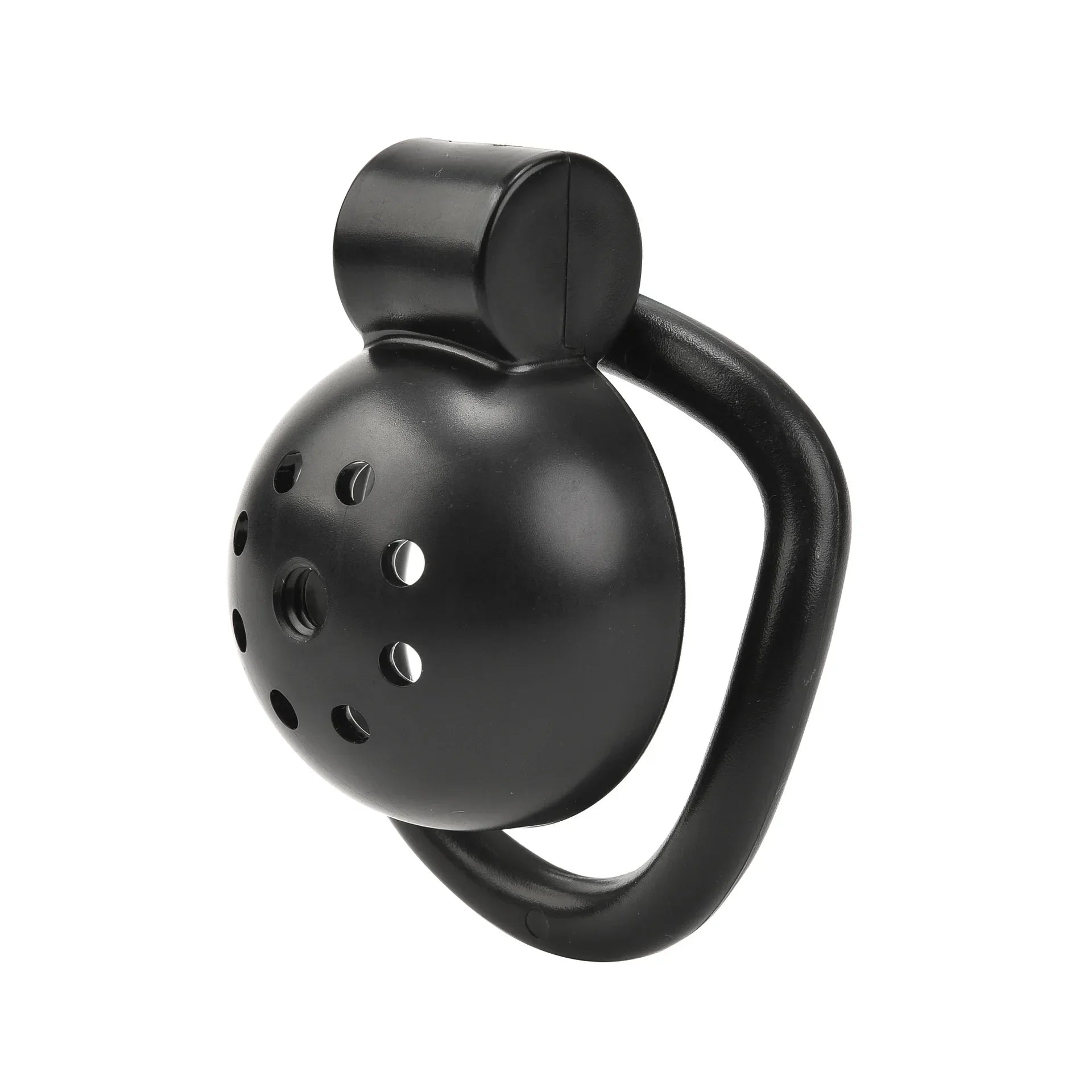 Black Rounded Chastity cage (Urethral Plug Optional)