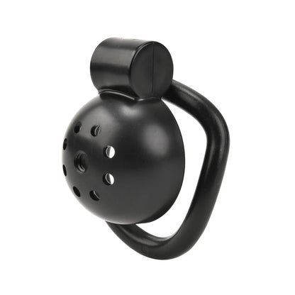 Black Rounded Chastity Cage Set
