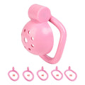 Pink Rounded Chastity cage (Urethral Plug Optional)