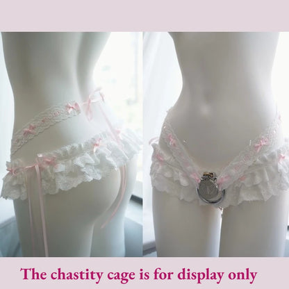 Blue Lace Harness Strap for Chastity Cage – alternative view 3