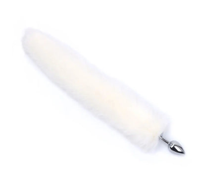 White fox tail butt plug