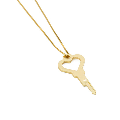 Universal Chastity Key Love Heart Necklace