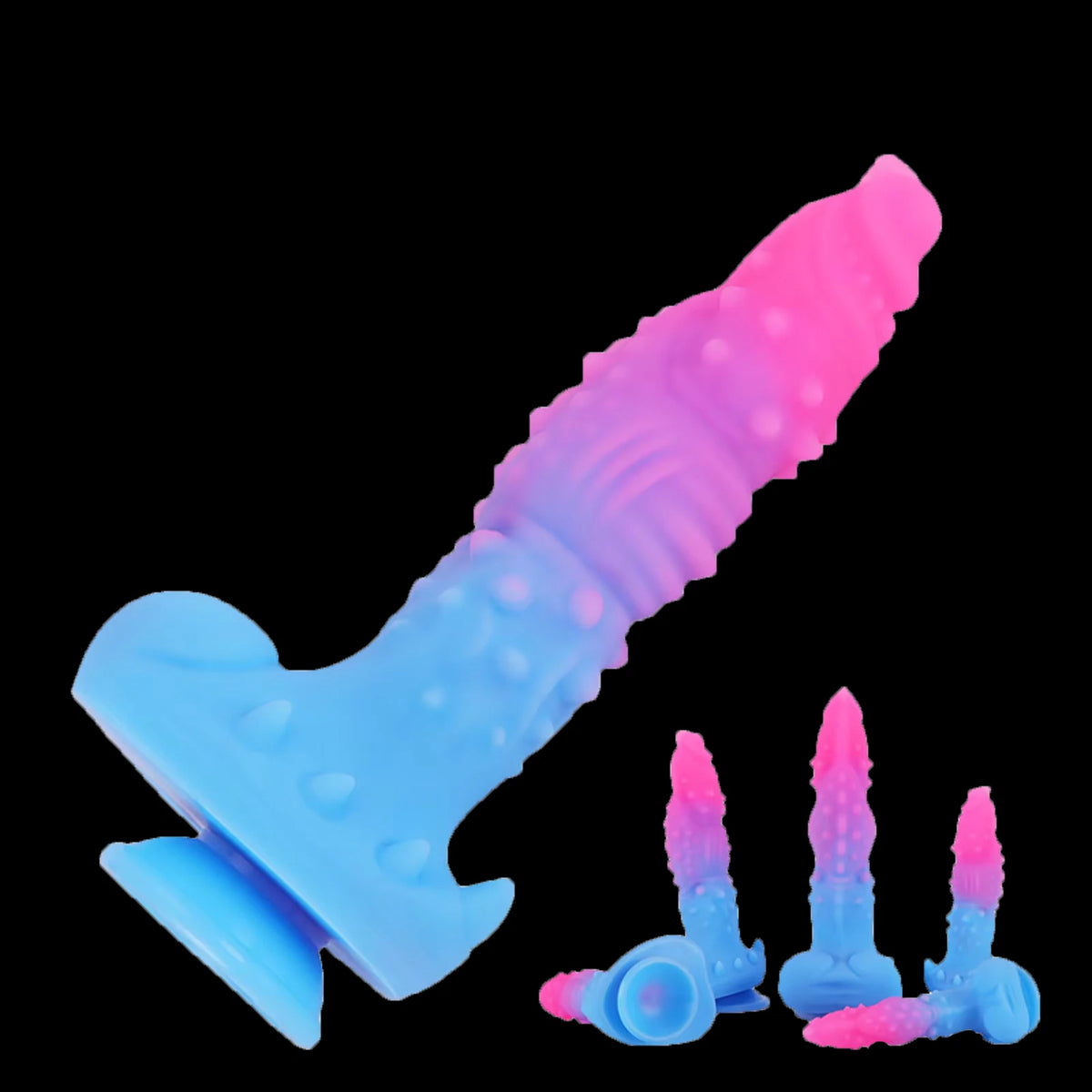 Pink & Blue Alien Fantasy Dildo