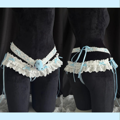 Pink Lace Harness Strap for Chastity Cage – alternative view 3