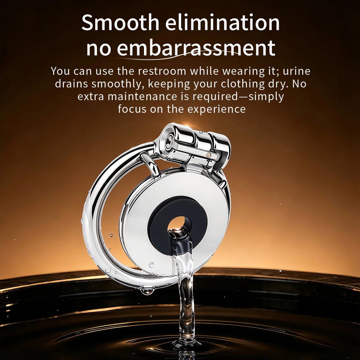 Mirror Steel Flat Chastity Cage