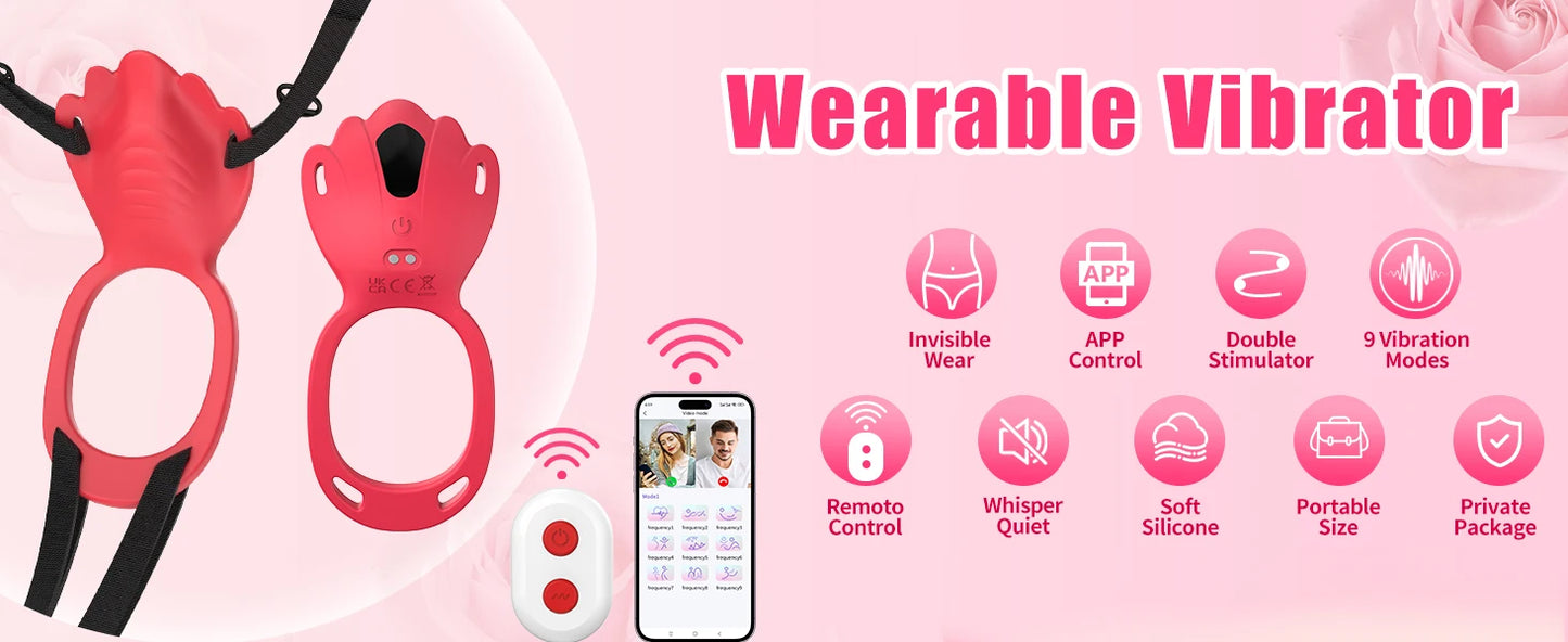 Wearable Clitoral Vibrator Harness