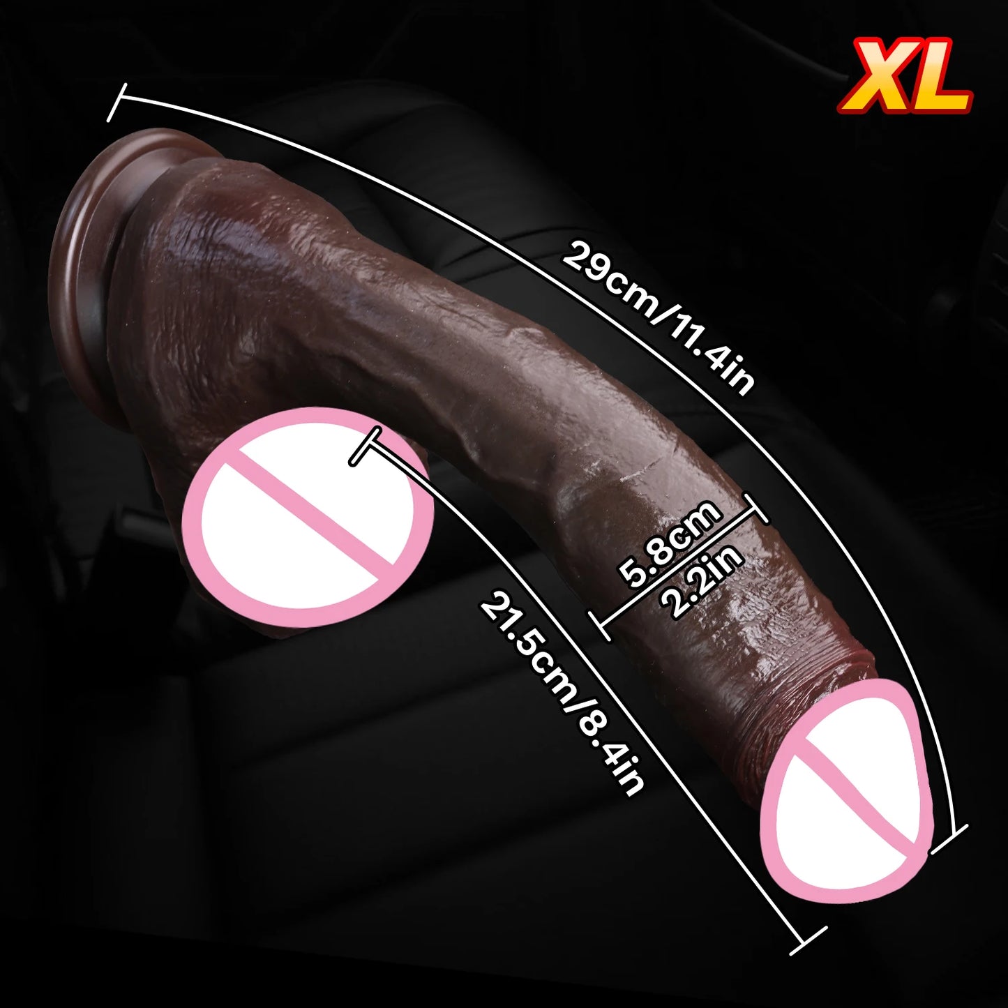 Realistic Silicone Suction Cup Dildo