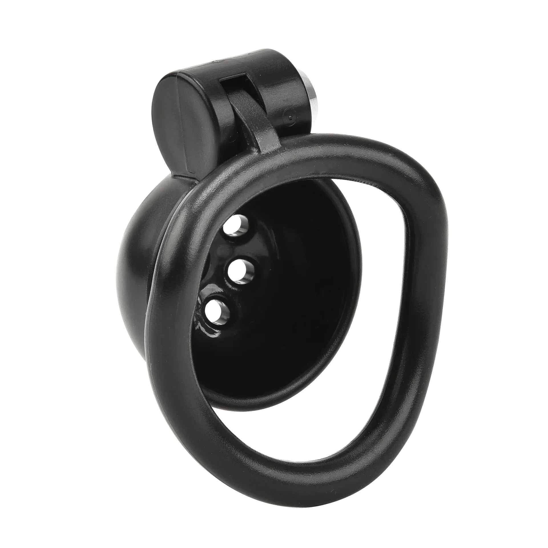 Black Rounded Chastity cage (Urethral Plug Optional)