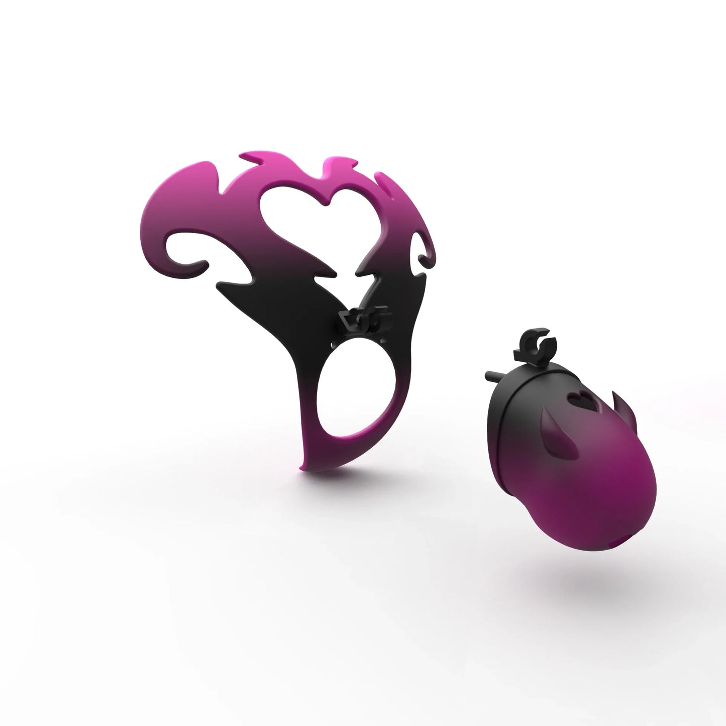 Purple Succubus Chastity Plate Set
