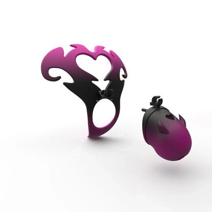 Purple Succubus Chastity Plate Set