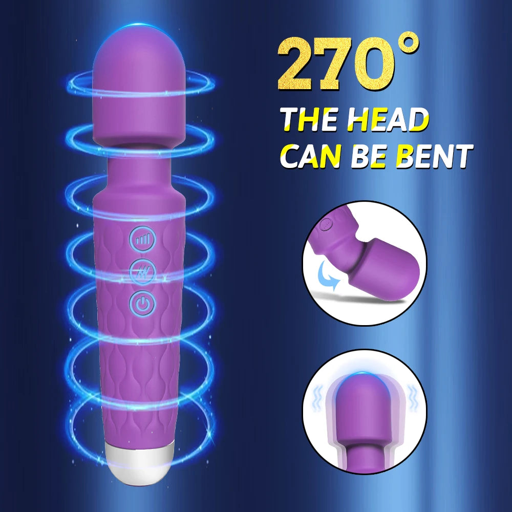 Compact Rechargeable Wand Vibrator