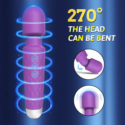 Compact Rechargeable Wand Vibrator