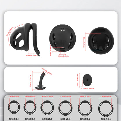 Pink Remote-Control Vibration Chastity Cage – alternative view 7