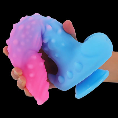 Pink & Blue Alien Fantasy Dildo – flexible