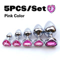 Heart Shape Butt Plug Set (5 Sizes)