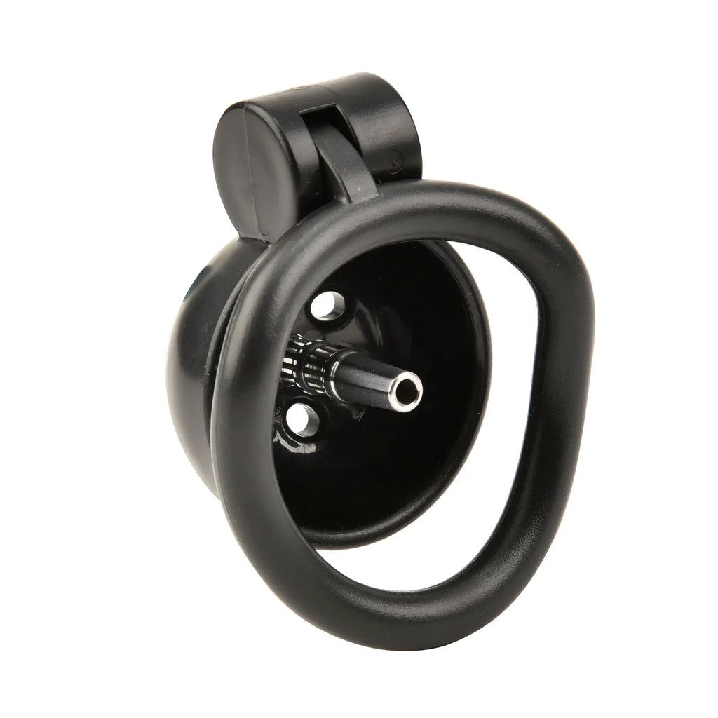 Black Rounded Chastity cage (Urethral Plug Optional)