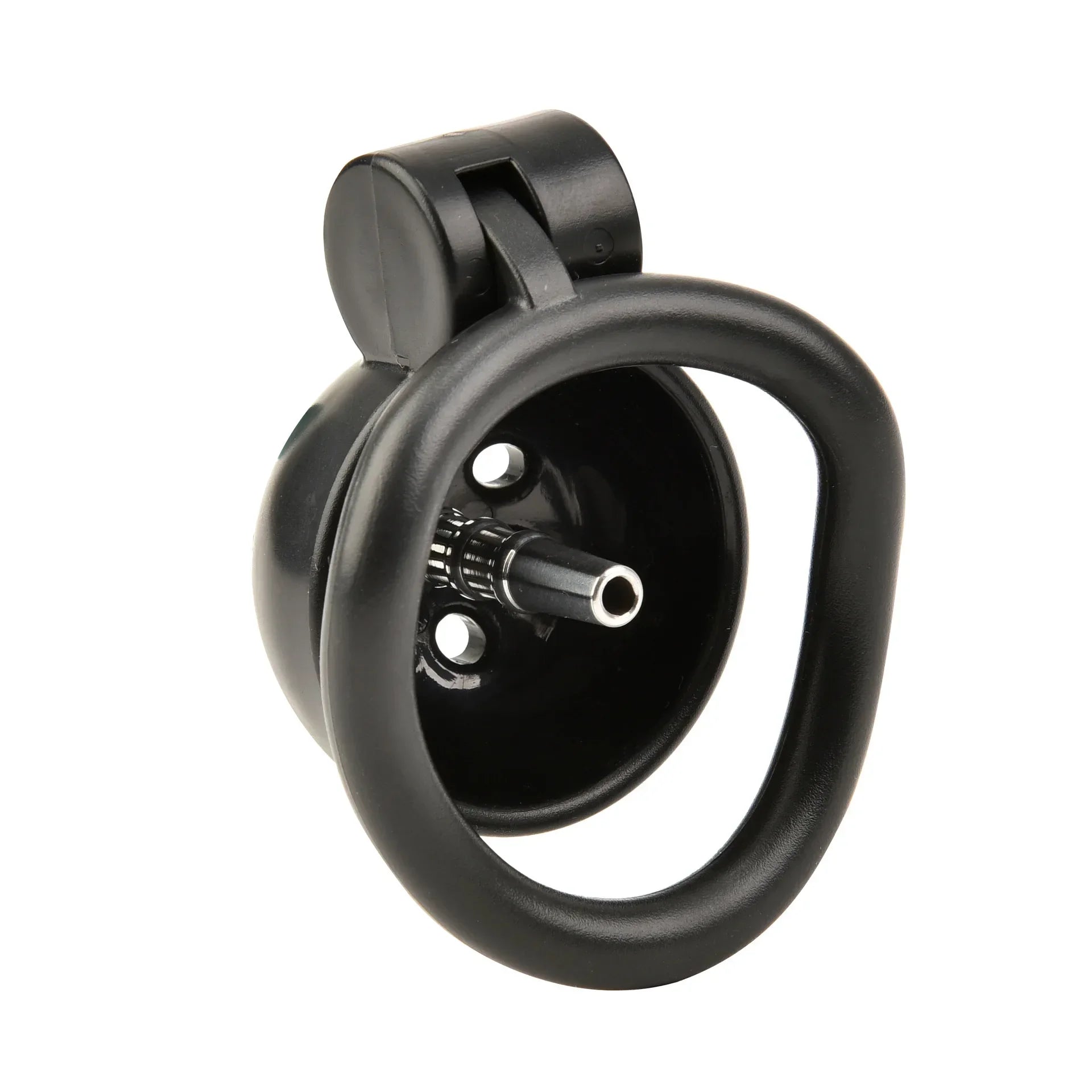 Black Rounded Chastity cage (Urethral Plug Optional)