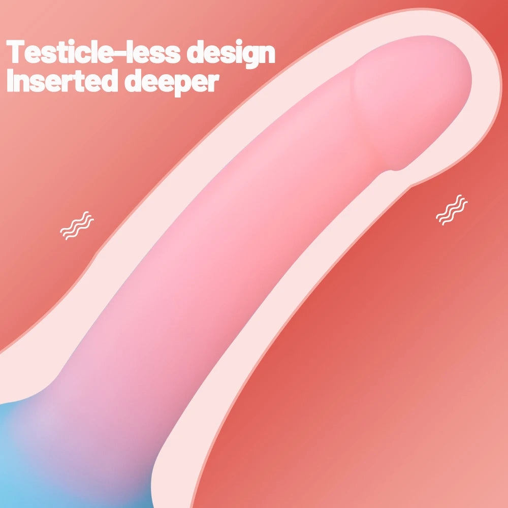 Glow-in-the-Dark Silicone Dildo – ball-free shape