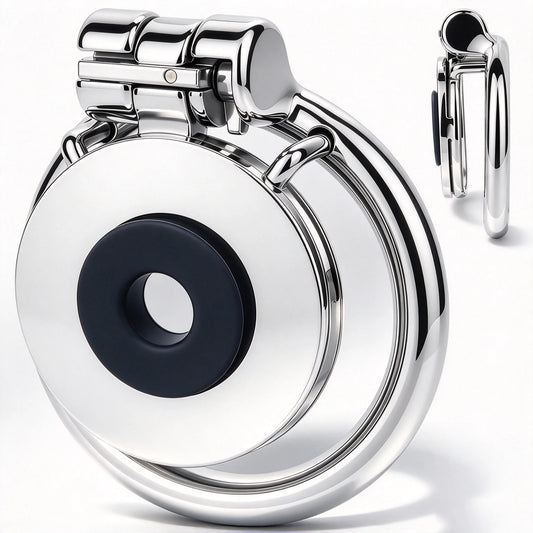 Mirror Steel Flat Chastity Cage