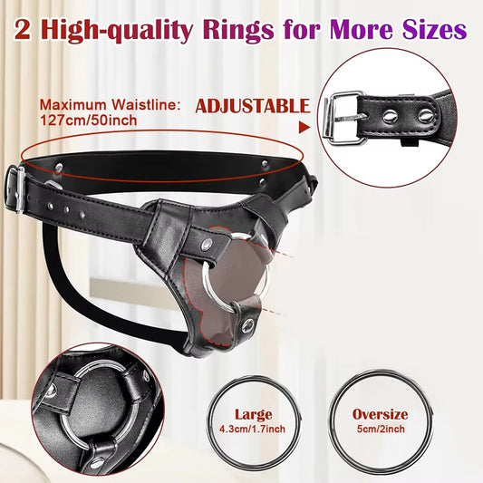 Padded Strap-On Harness with Interchangeable O-Rings – spare ring sizes
