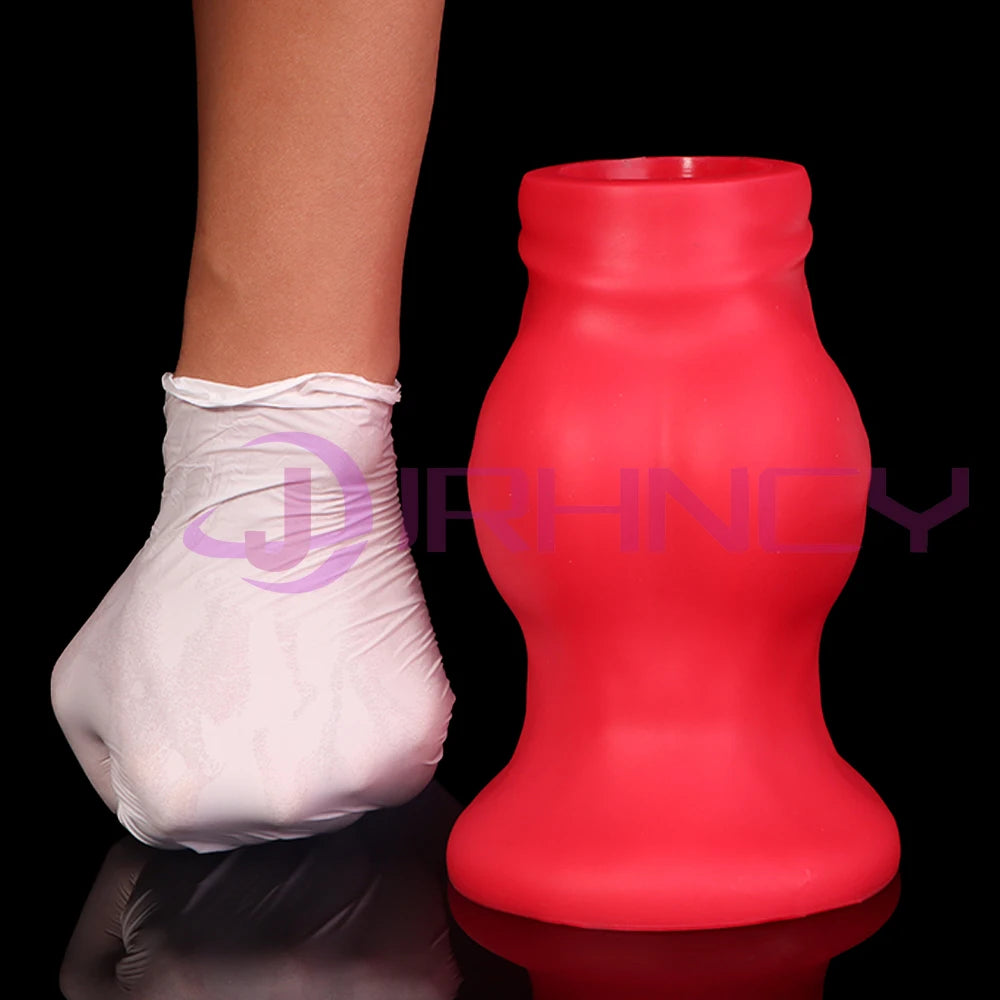 Black Dog Knot Anal Tunnel Butt Plug