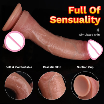 Realistic Silicone Suction Cup Dildo