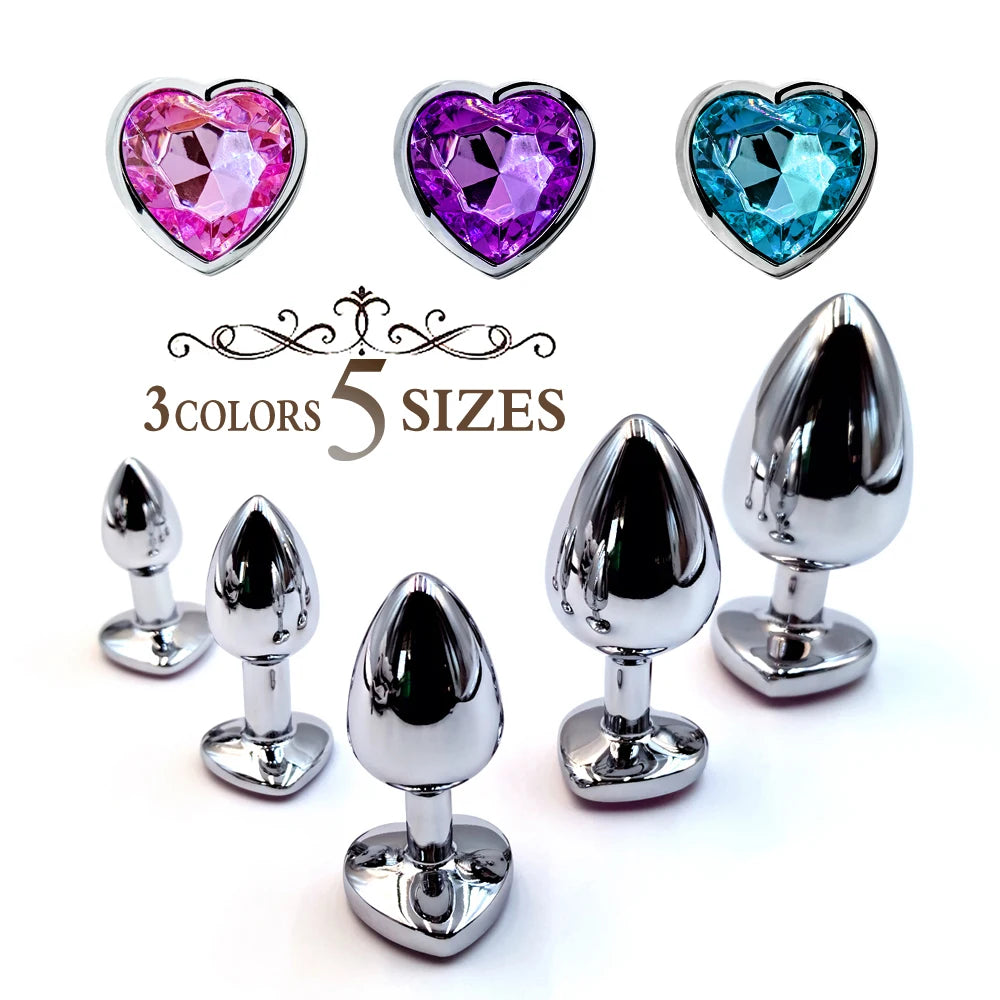 Heart Shape Butt Plug Set (5 Sizes)