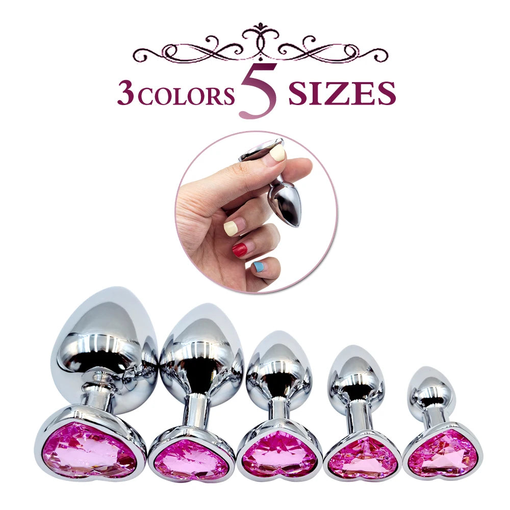 Heart Shape Butt Plug Set (5 Sizes)