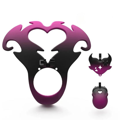 Purple Succubus Chastity Plate Set