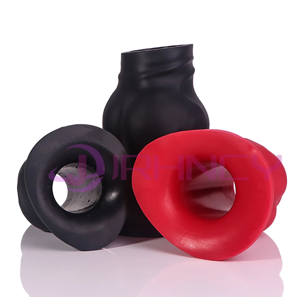 Red Dog Knot Anal Tunnel Butt Plug