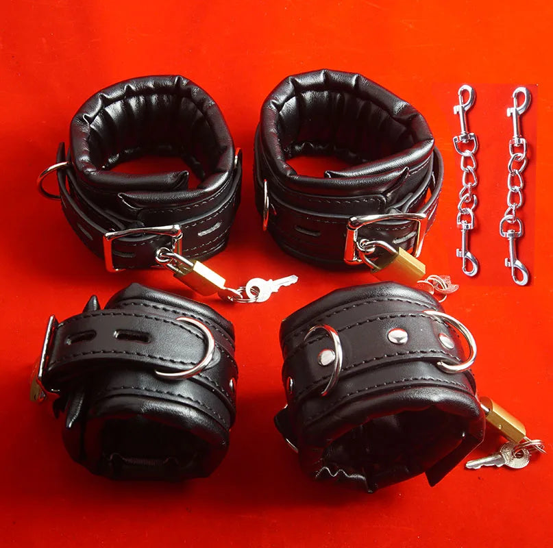 Padded Locking Wrist & Ankle Cuffs – alternative view 1
