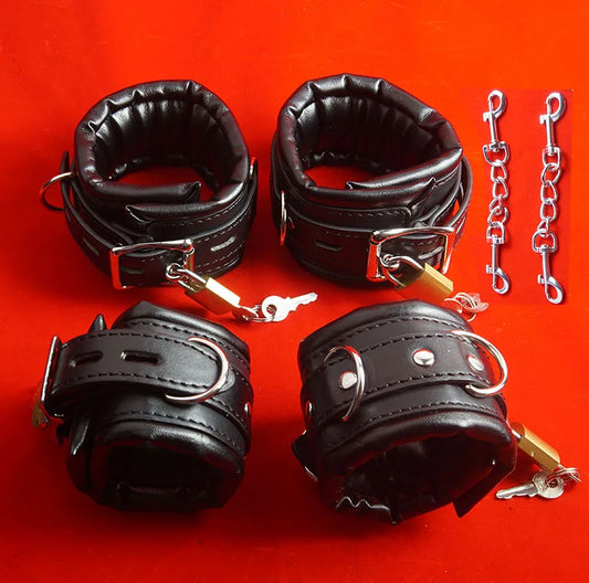 Padded Locking Wrist & Ankle Cuffs – alternative view 1