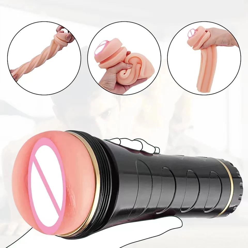 Textured Masturbator with Removable Sleeve