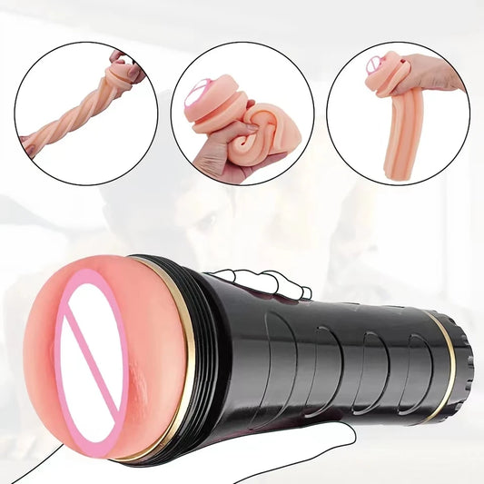 Textured Masturbator with Removable Sleeve – alternative view 2